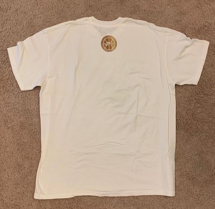 Nike Basketball, True to the Core, White Adult XL Graphic Swoosh Logo Tee Shirt