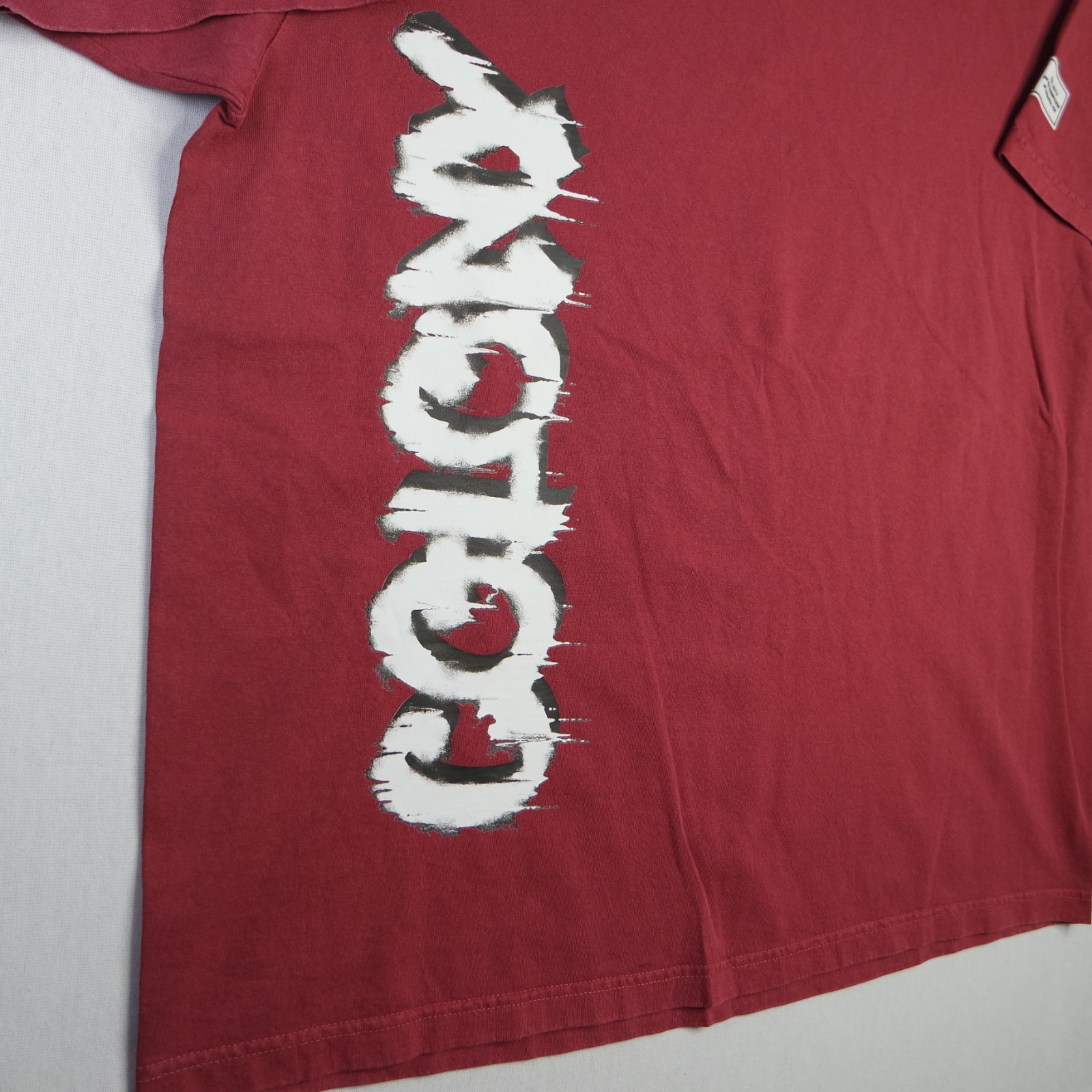 Shaka Wear Super Max Heavy 100% Cotton Maroon Red Graffiti Print Shirt Men’s XL