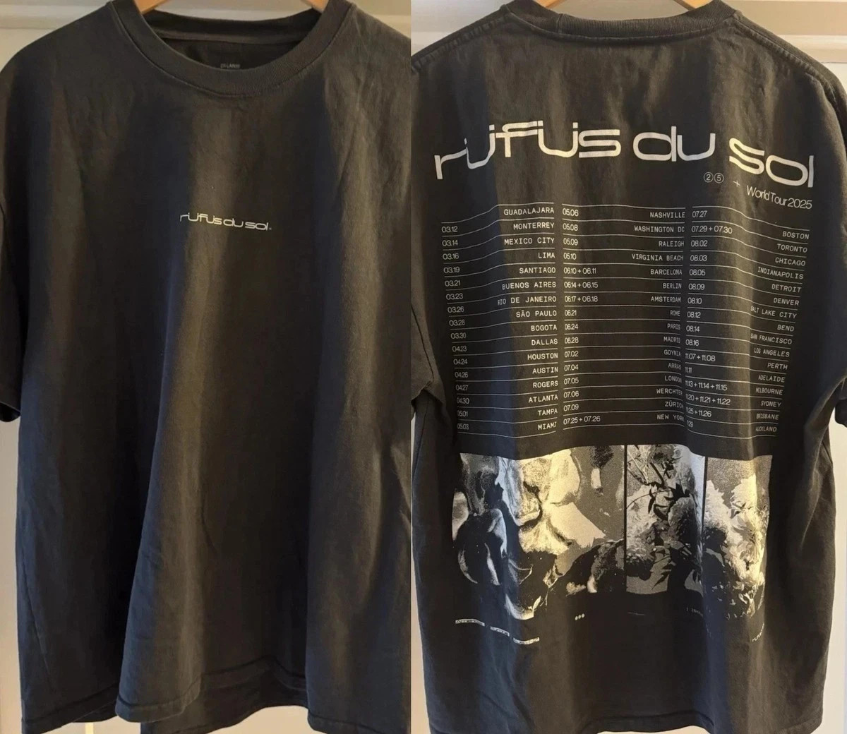 Rufus Du Sol Tour Merch 2025 Concert All Sizes T-shirt 20D1741