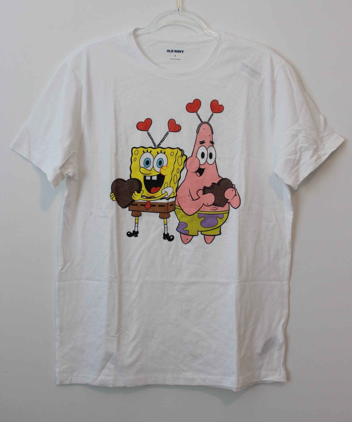 Old Navy Mens Spongebob & Patrick Graphic T-shirt White Multi-Size NWT