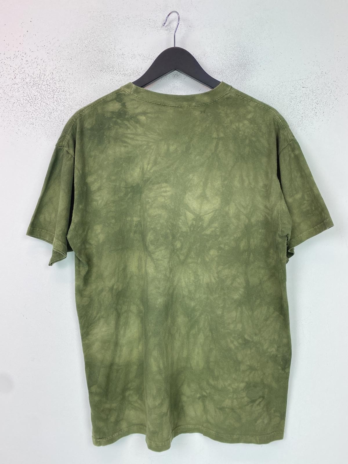 The Mountain Green Graphic T Shirt Animal Print Crew Neck Short Sleeve L