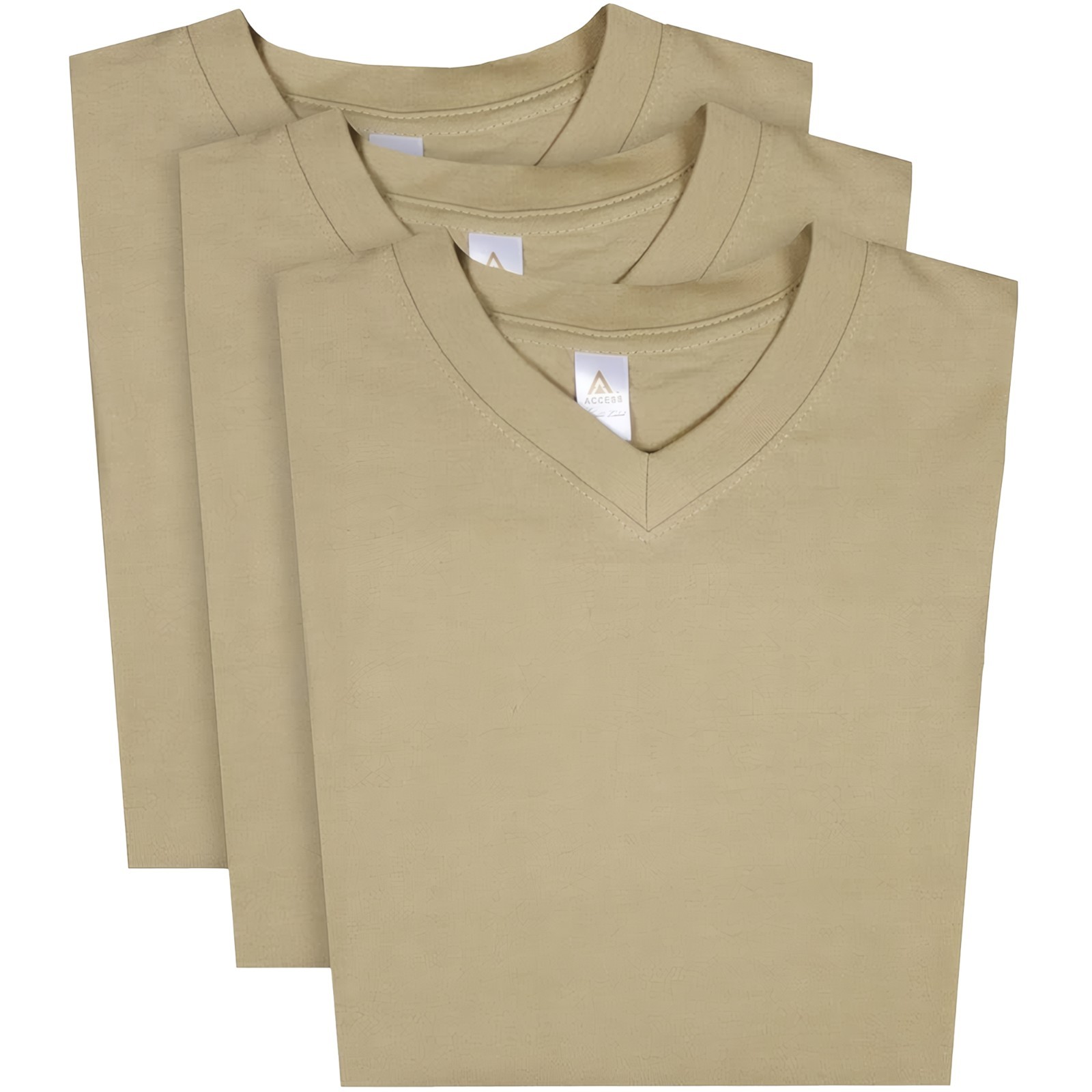 Access Men’s Heavyweight Short Sleeve Cotton V-Neck T-Shirt (Pack of 3)