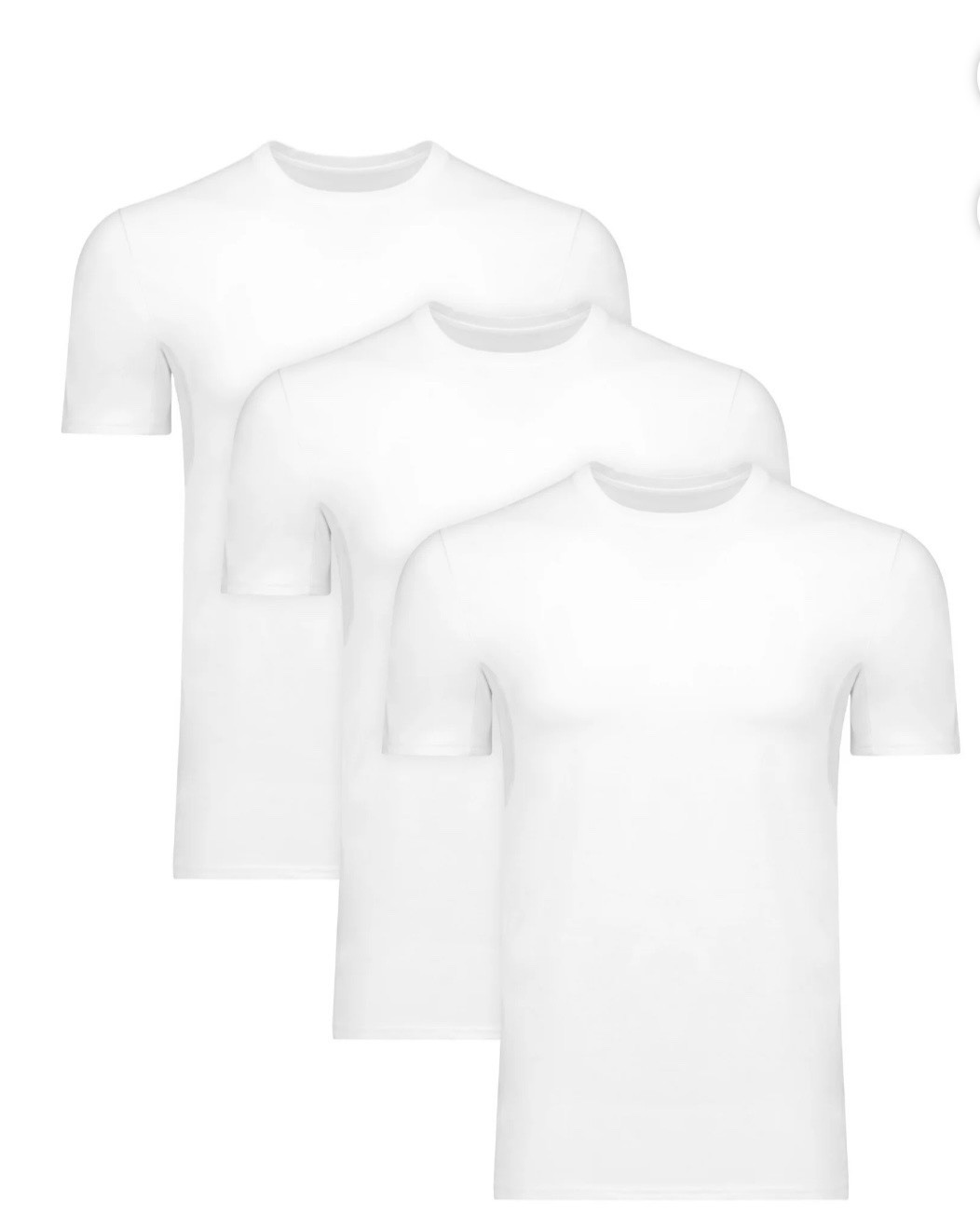 Hanes Men’s Sweat Block T-Shirt, Crewneck, White, 3-Pack
