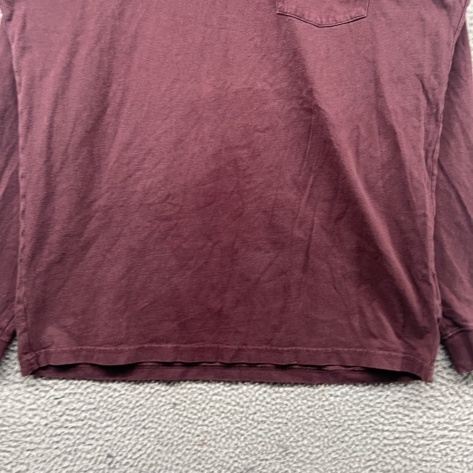 Carhartt Shirt Mens Large Tall LT Red Pocket T Relaxed Loose Long Sleeve Crew