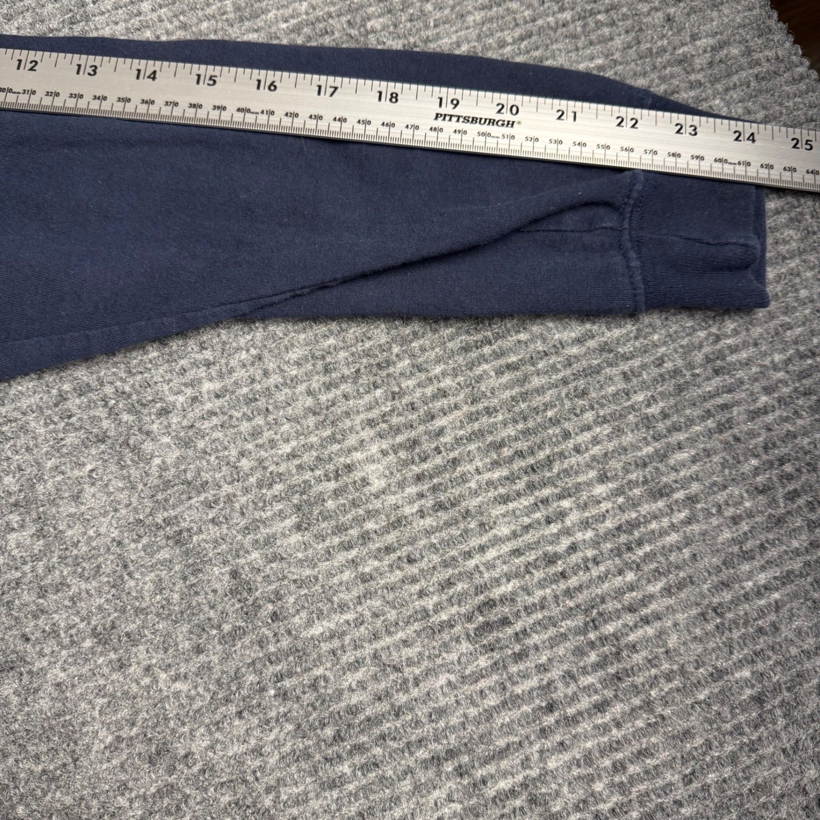 Carhartt Mens XL Long Sleeve Graphic T-Shirt Navy Blue Logo Workwear Tee