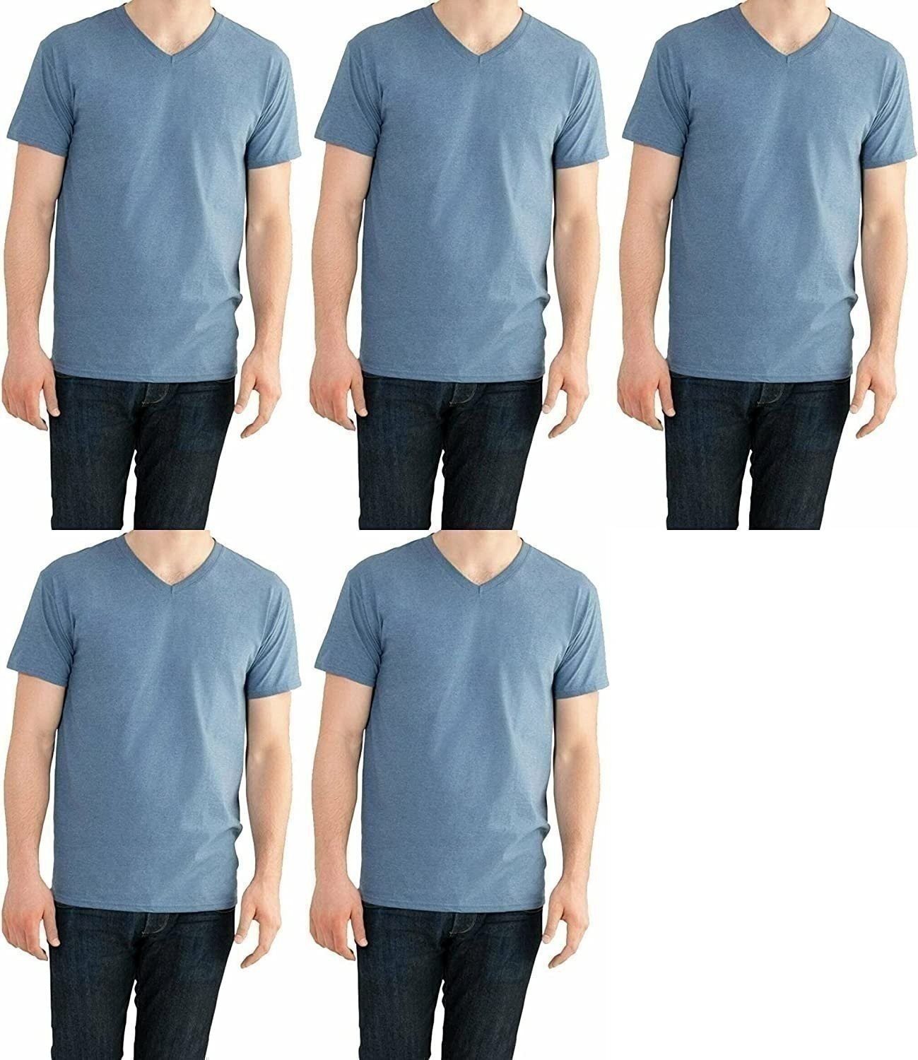 Fruit of the Loom Men’s V-Neck Tee (Pack of 5) MANY COLORS AVAILABLE