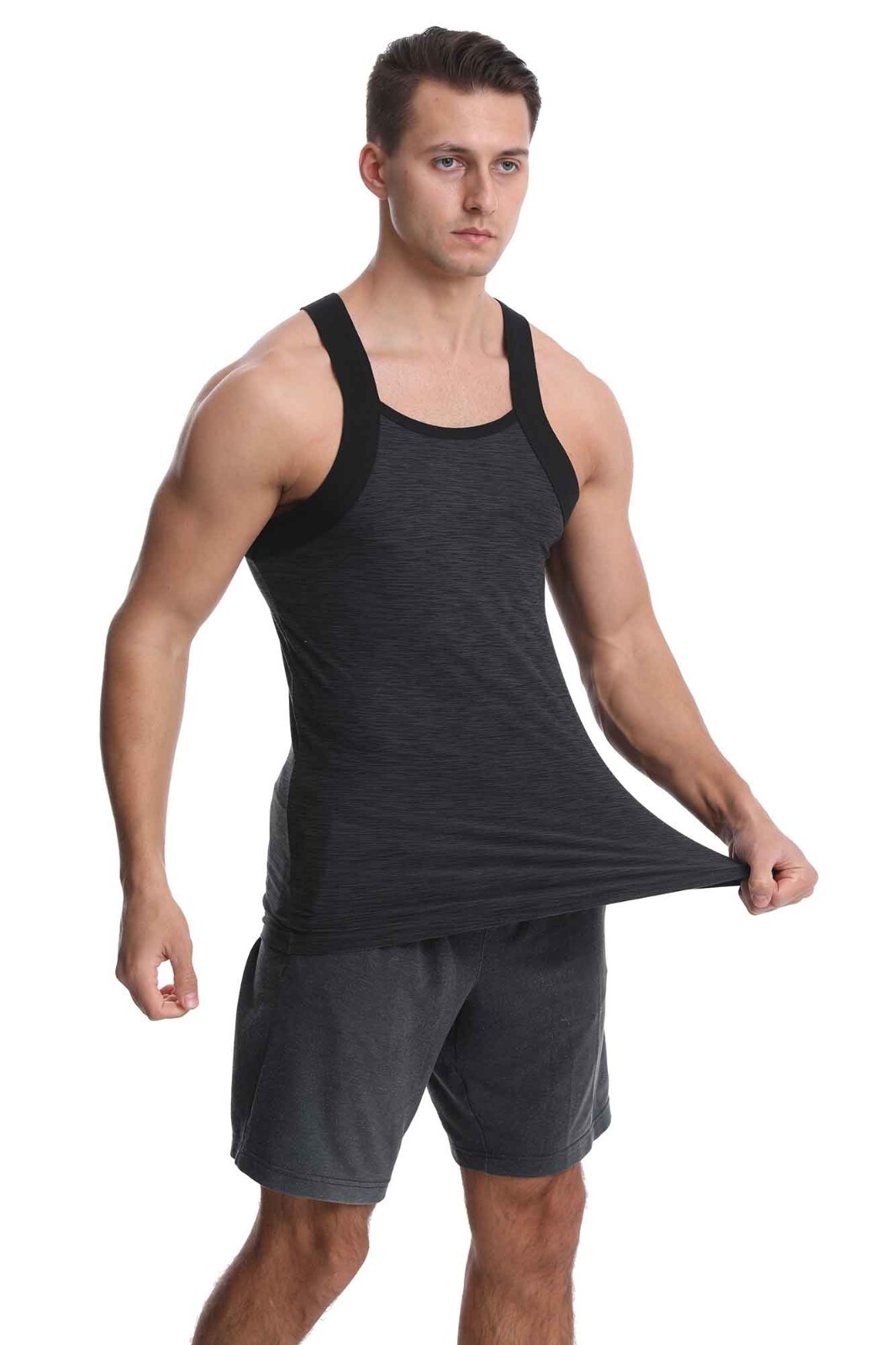 Different Touch Men’s 3 Pack Dry Fit Square Cut G-unit Style Tank Top A-shirts