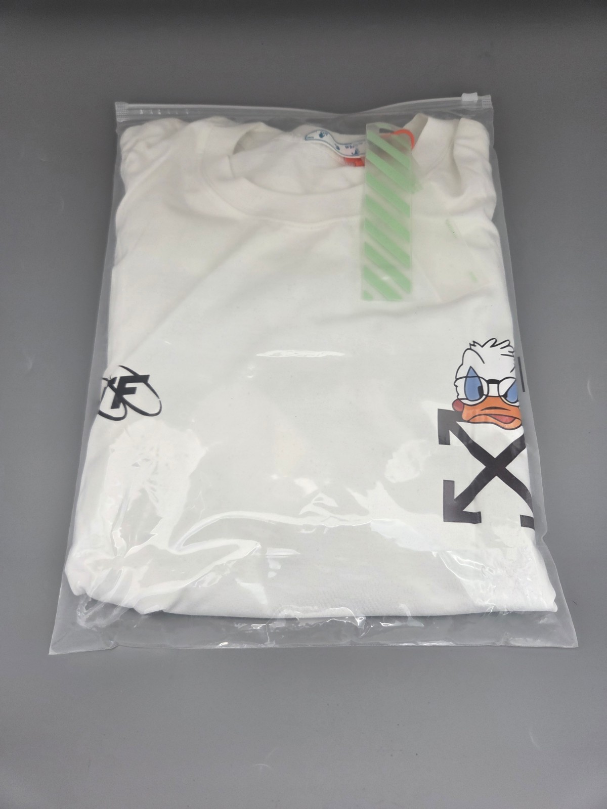 Off-White X Donald Graphic Print White T-Shirt Cotton Regular Fit S/M/L/XL