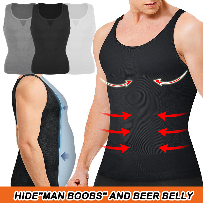 Men Gynecomastia Compress Tank Top Mens Slimming Body Shaper Vest Abs Undershirt