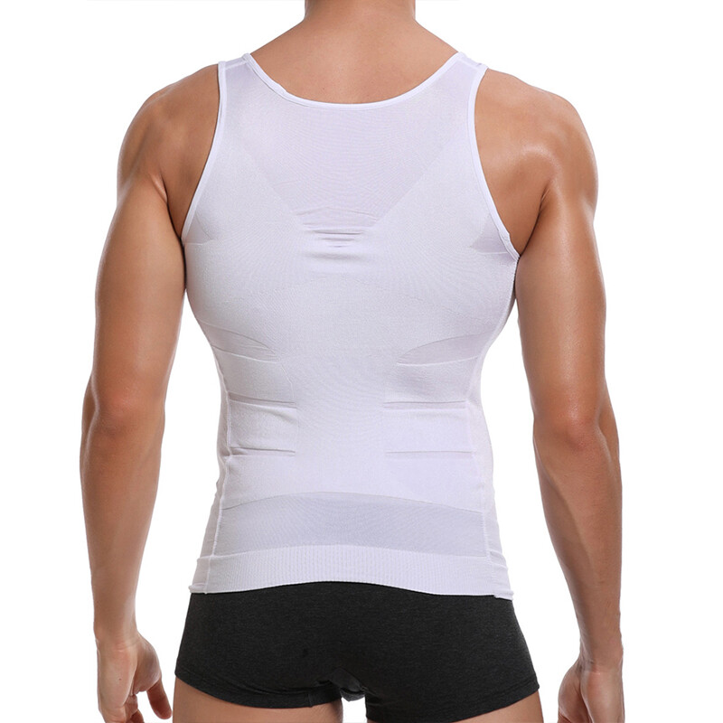 Men Body Shaper Toning T-Shirt Ultra Durable Vest Compression Underwear Tank Top
