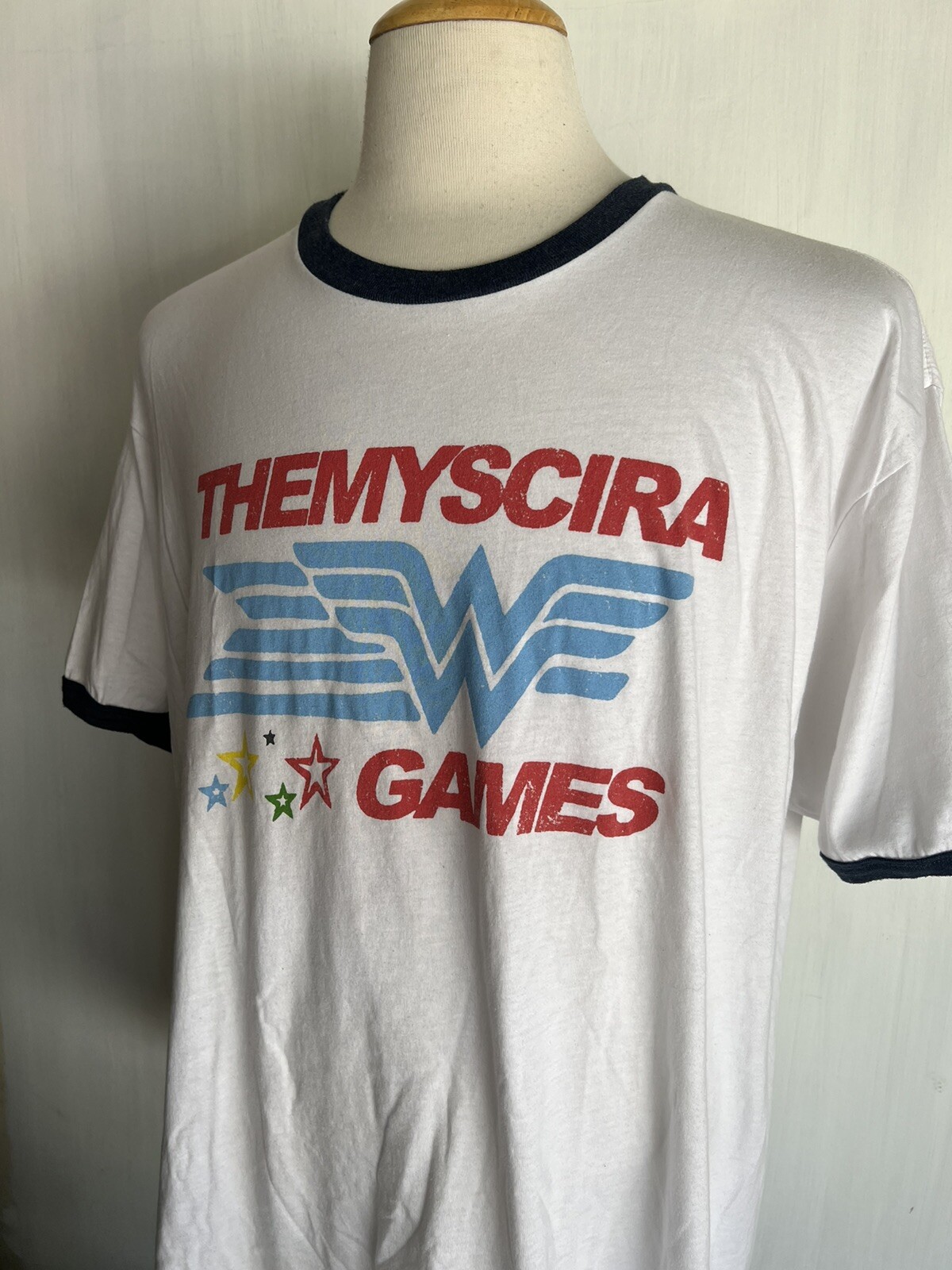 WONDER WOMAN (2020) Official Men’s “Themyscira Games” Ringer T-Shirt Size 2XL