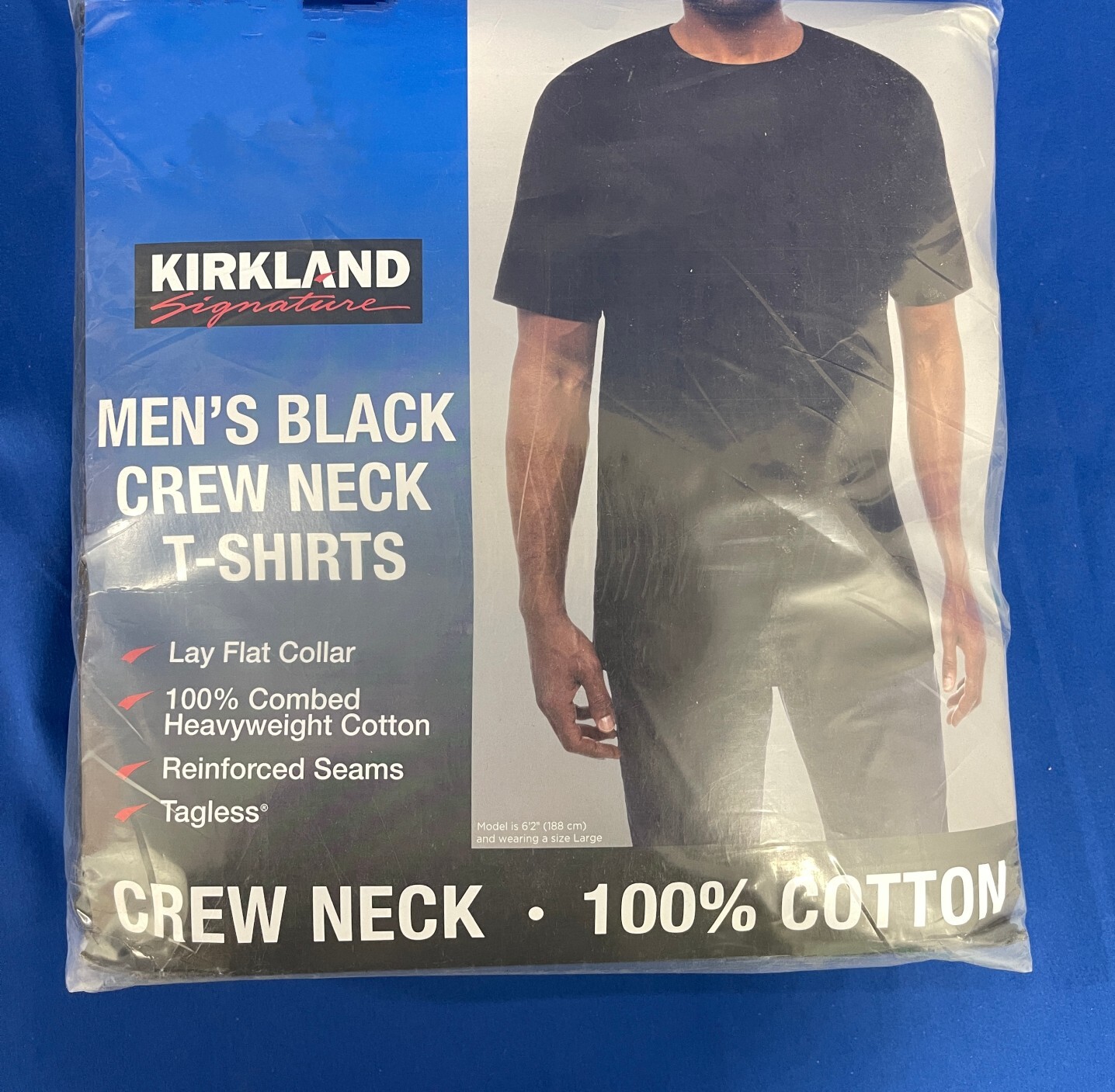 Kirkland Signature Men’s Crew Neck 6-Pack T-Shirts – Choose Color & Size – NEW