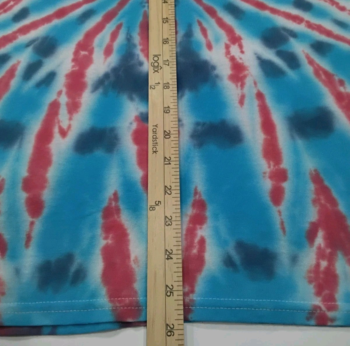 New Tie Dye Men’s T-Shirt Red Blue Adult Medium Multicolor Summer Spider