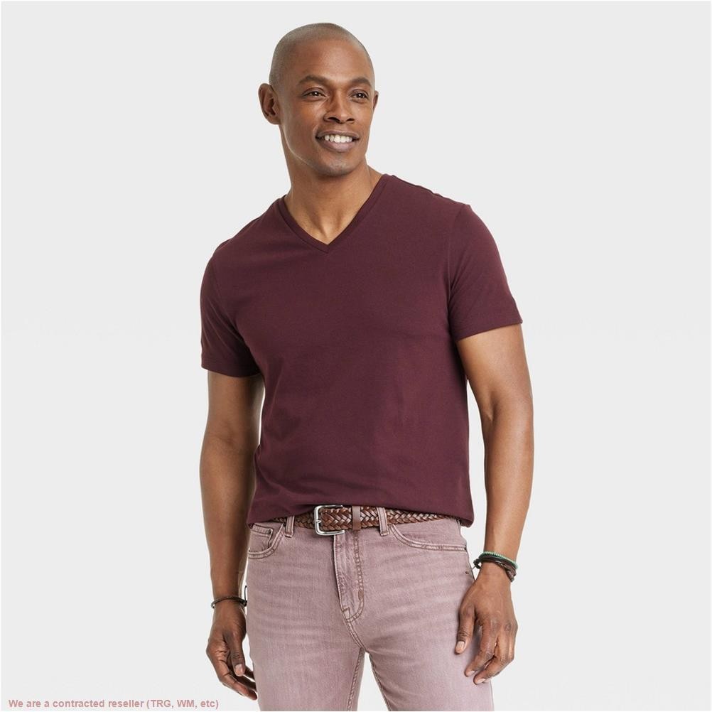 Men’s Every Wear V-Neck T-Shirt – Goodfellow & Co Pom Mystery L *SEE DEAL!!!*
