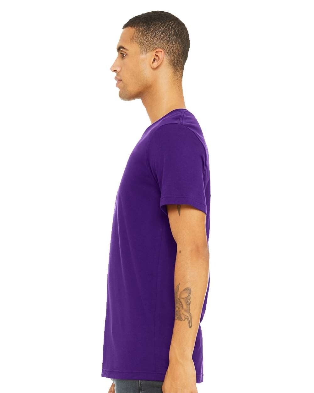 Bella + Canvas 3001C 3XL Team Purple Cotton Jersey Tee Unisex Tshirt