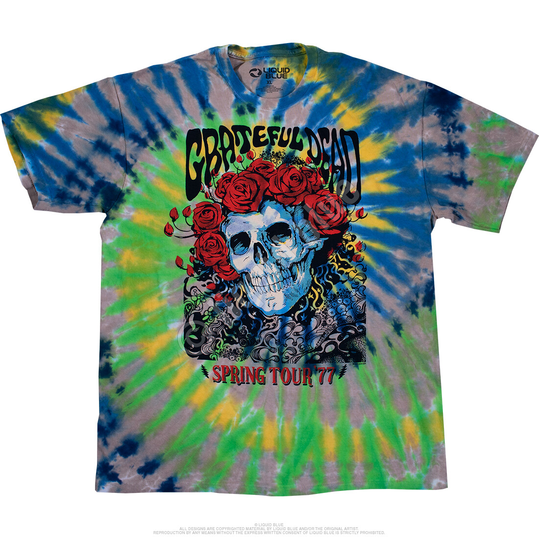 GRATEFUL DEAD-BERTHA 77-TIE DYE T-SHIRT S-M-L-XL-2X,3X ‘The Best’ Garcia