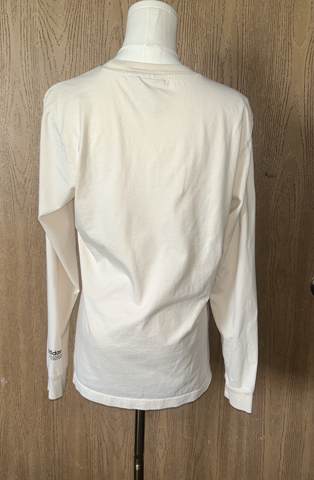Adidas Hyperreal Long Sleeve T-Shirt Wonder White Rainbow Logo Multi-Language/S