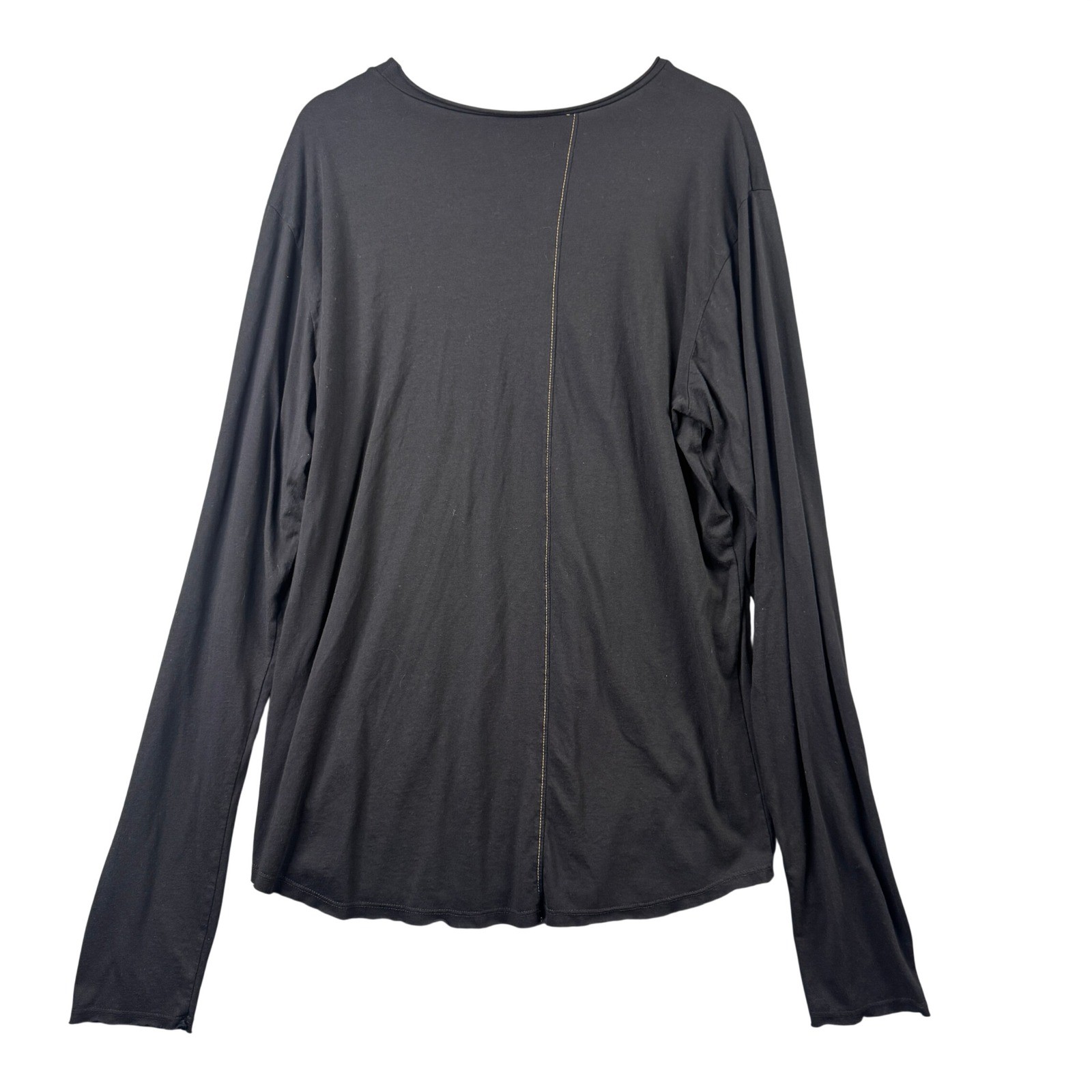 One Golden Thread Unisex Size XL Black Long Sleeve T-Shirt Tencel Supima Cotton