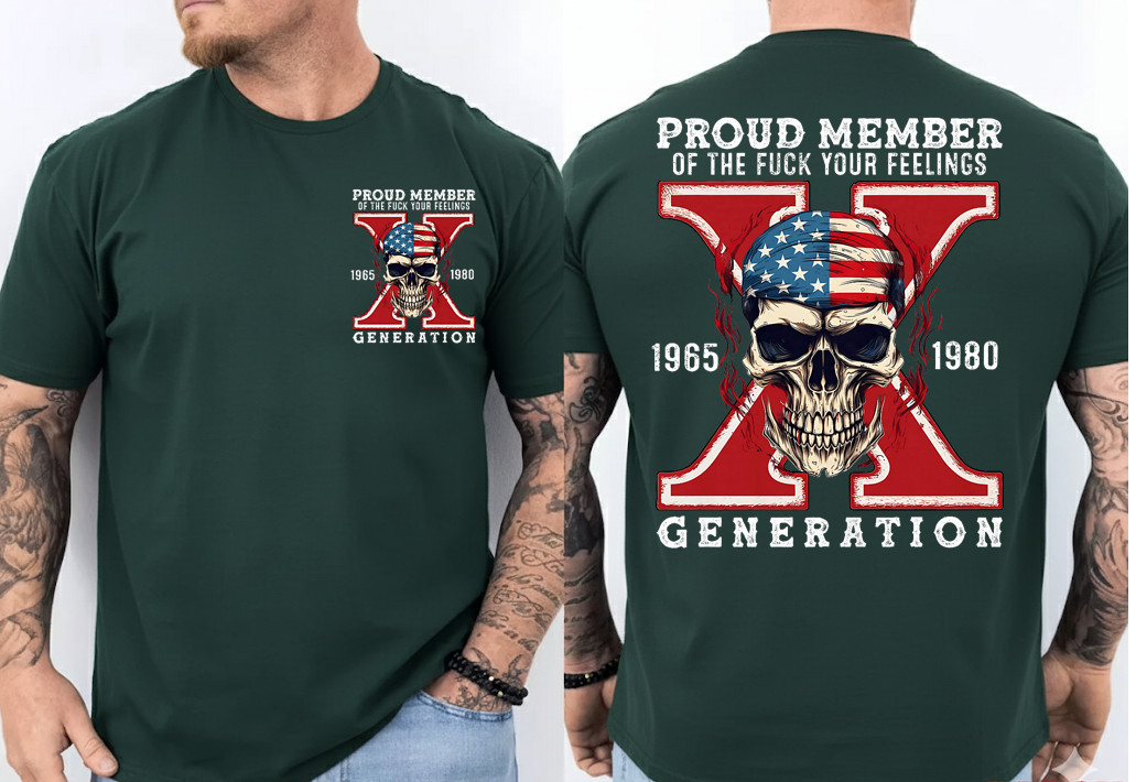 Proud Member of Your Feelings Horror Skull X Generation 2 Side T-Shirt