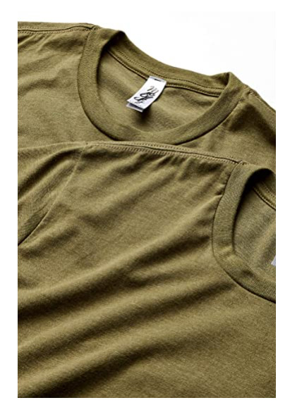 Marky G N6210 2-Pack Men’s CVC Crew-Neck Short Sleeve T-Shirt Military Green XS