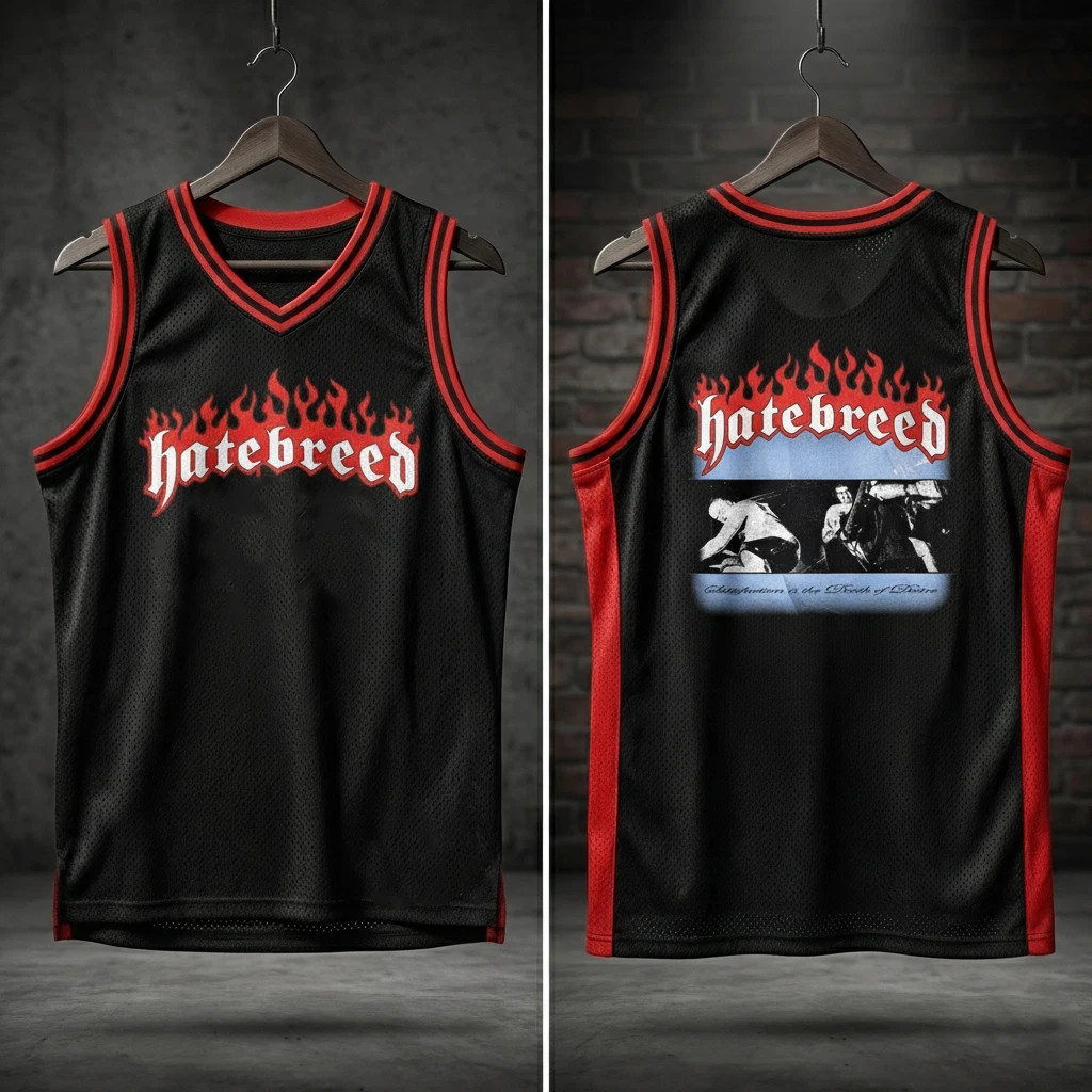 NEW Hatebreed Band Gift Family Basketball Jersey All Size TR03