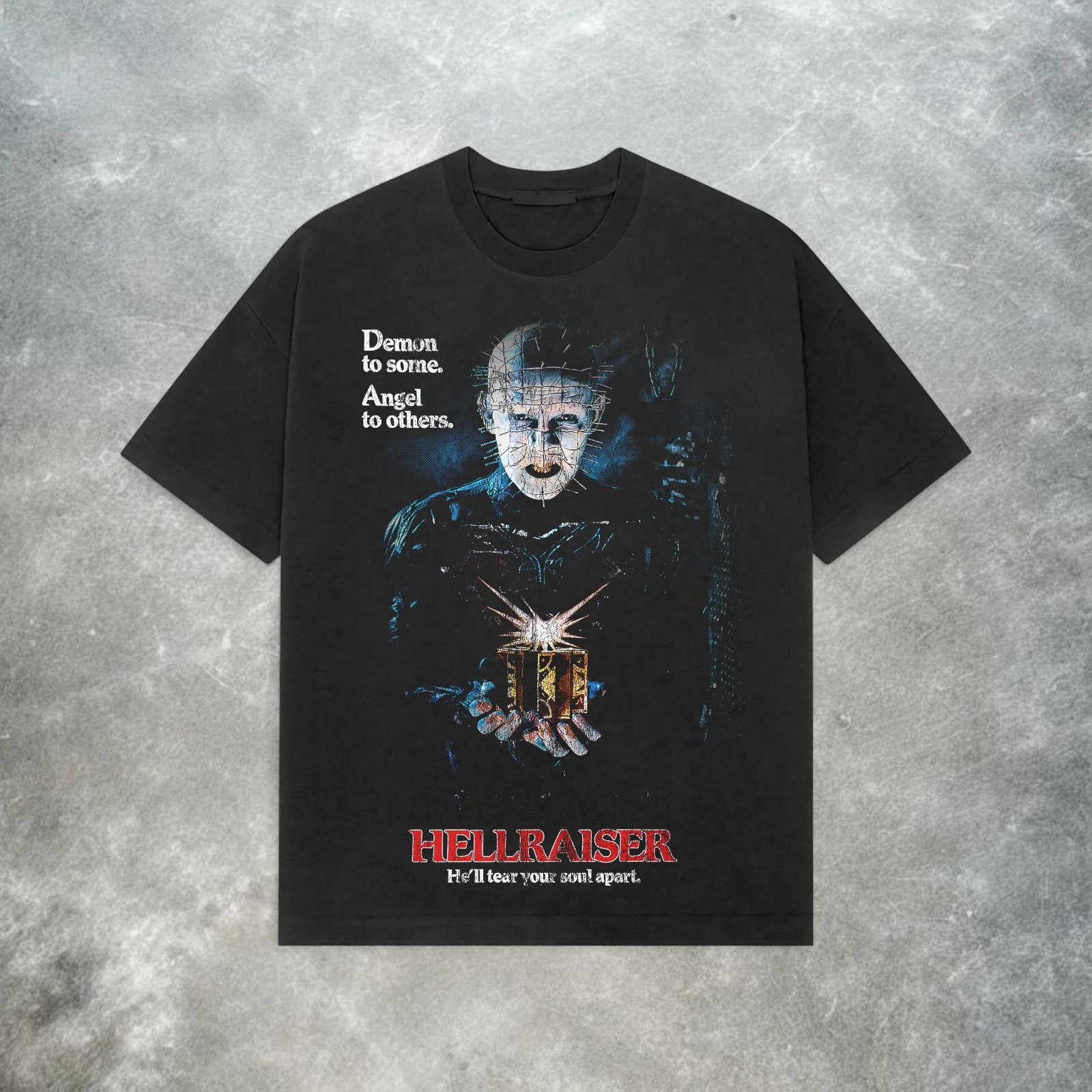 Retro Hellraiser Pinhead Tee – Vintage Horror Movie T-Shirt, Classic 80s Horror