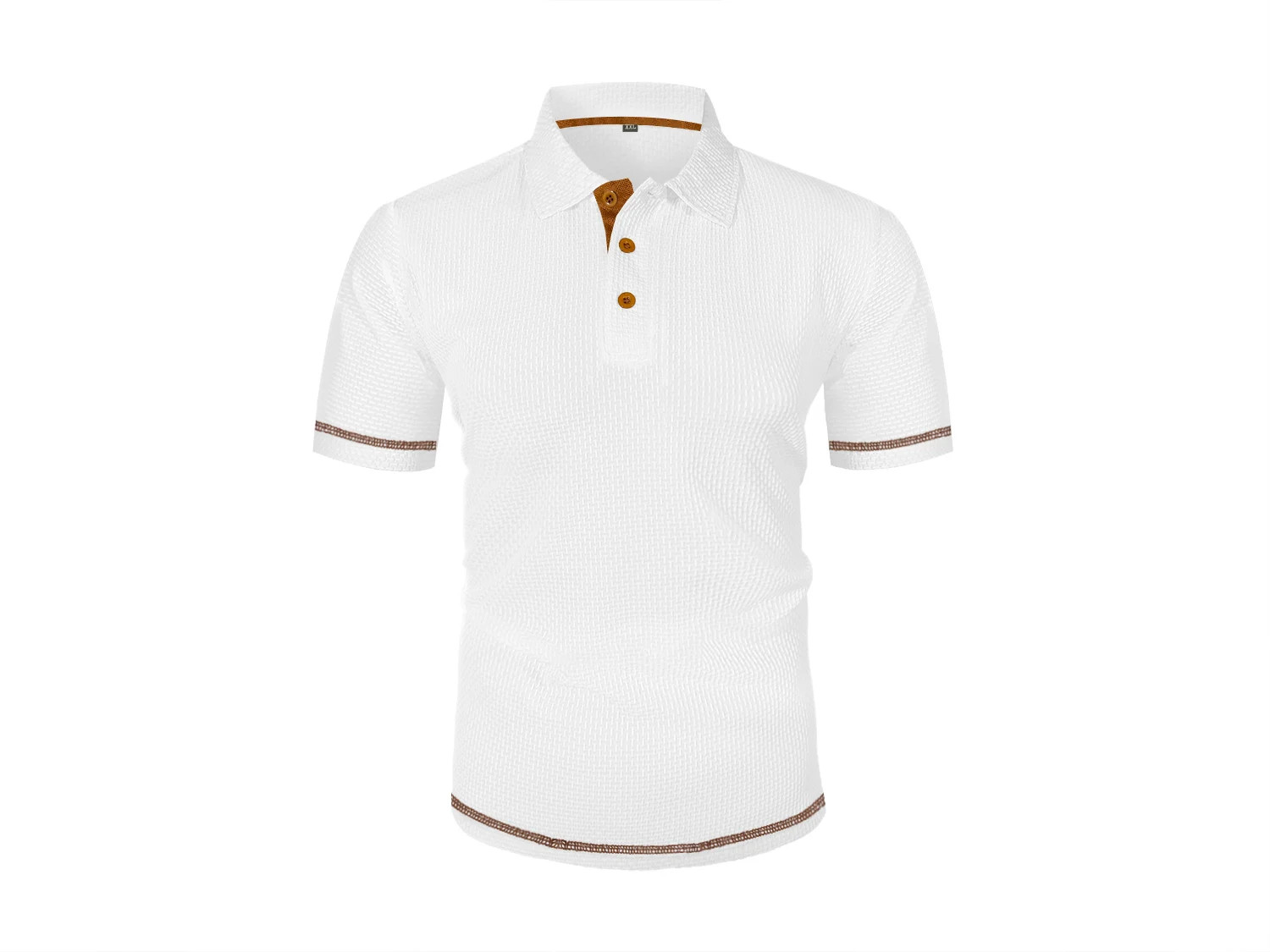 Summer ice silk lapel men’s short-sleeved T-shirt men’s clothing top