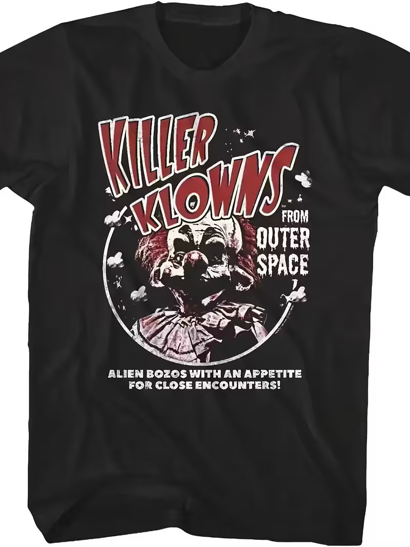 Men’S 80s Horror Movie Graphic T-Shirt – Killer Clowns from Outer Space, Alien B