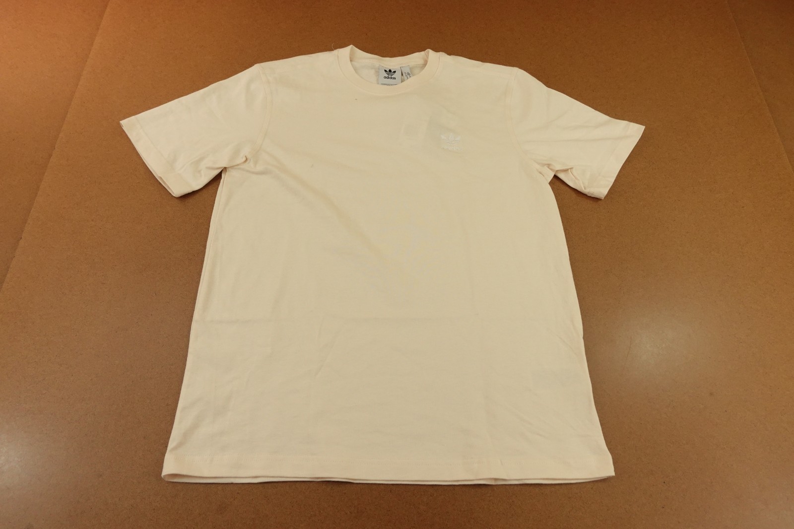 Adidas Originals Mens Medium Wonder White Trefoil Logo Short Sleeve T-Shirt NWT