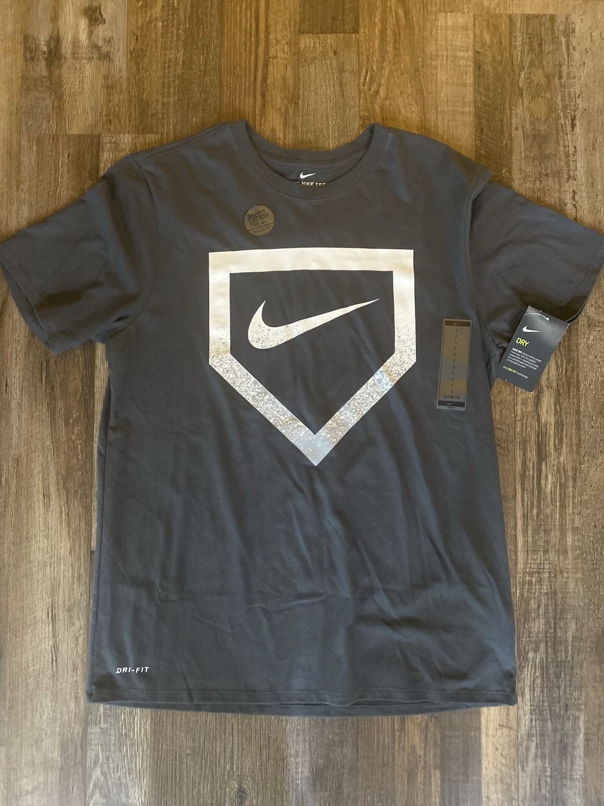 Nike Dri-FIT The Nike Tee Black Graphic Logo Crew Neck T-Shirt Men’s L