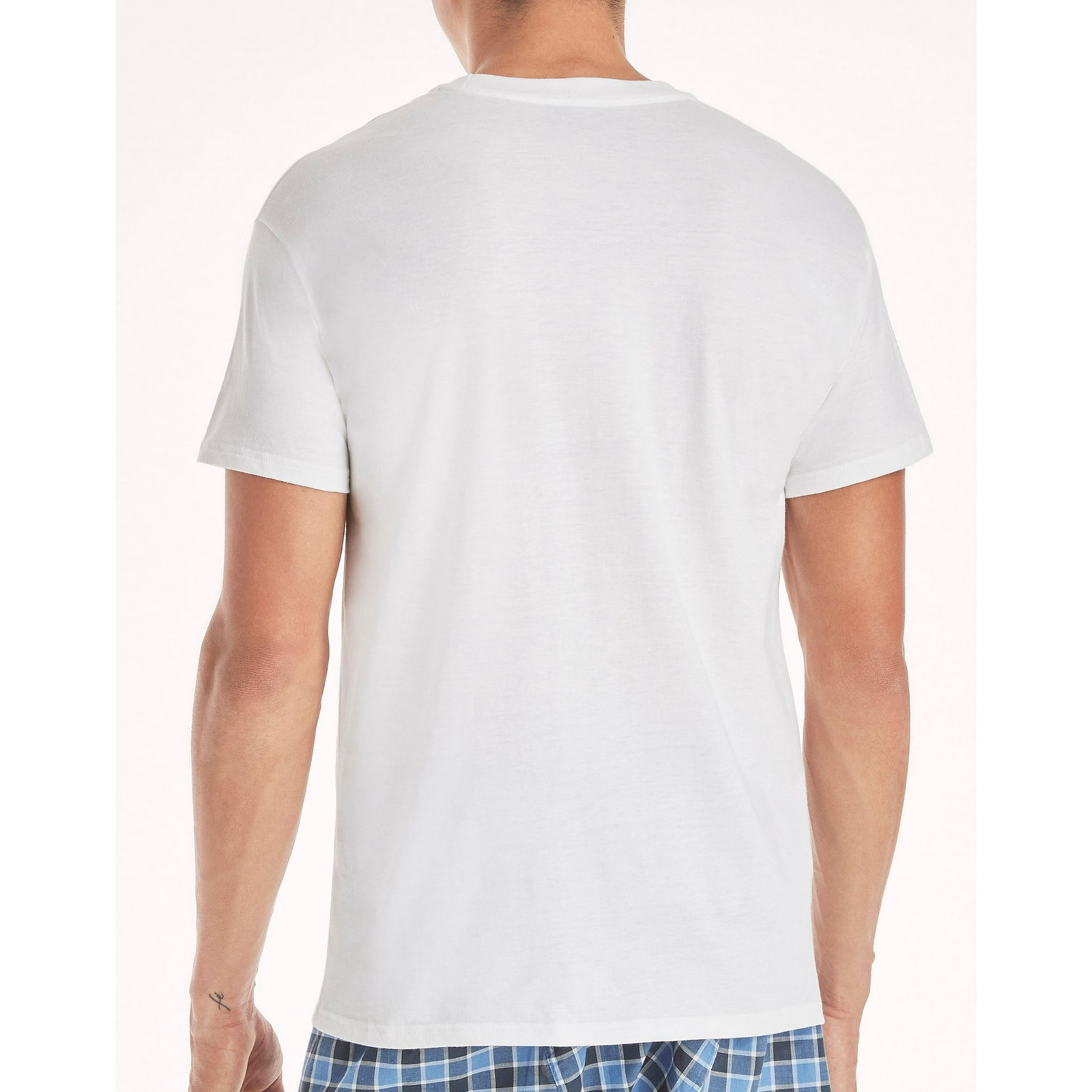 Hanes Men’s V-Neck T-Shirt White Irregular, 3-Pack,Sizes S-3XL