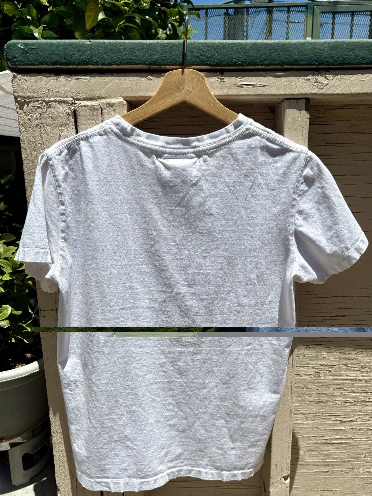Reno Relief Tyler Skull T-Shirt Off White/Indigo Embroidery Size S Made in Japan