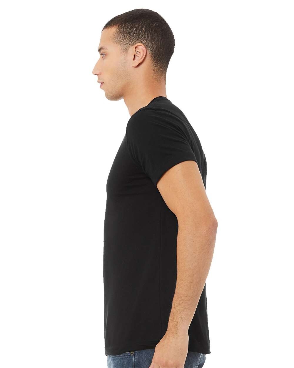 Bella + Canvas 3001C 4XL Black Cotton Jersey Tee Unisex Tshirt For Men and Women