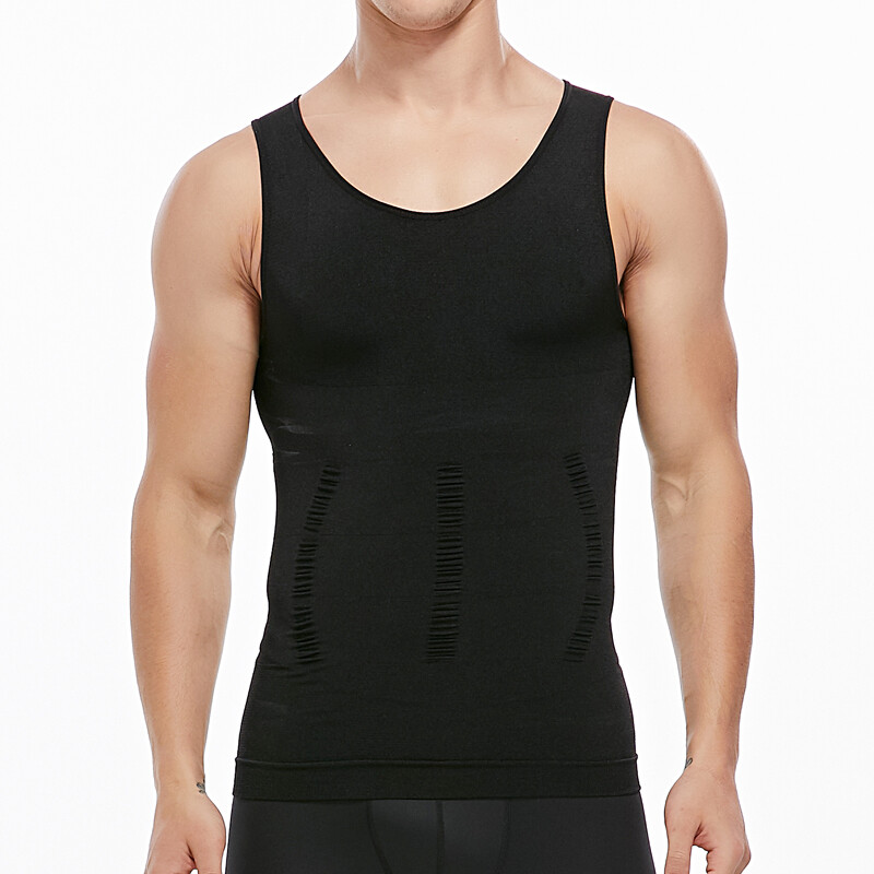 Men Slimming Body Shaper Shirt Chest Belly Tummy Control Vest Compression Tanks