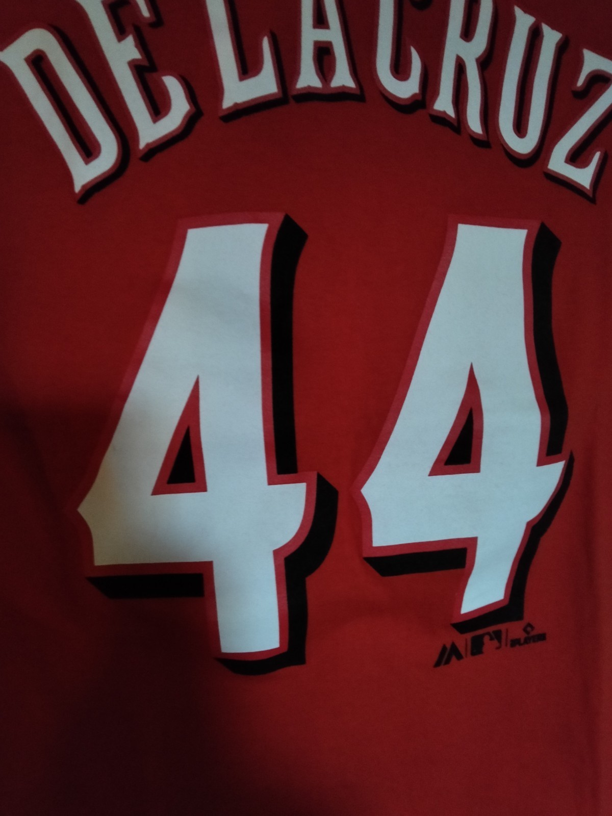 Cincinnati Reds DelaCruz #44 Baseball T Shirt Red MLB Licensed, Medium NWT