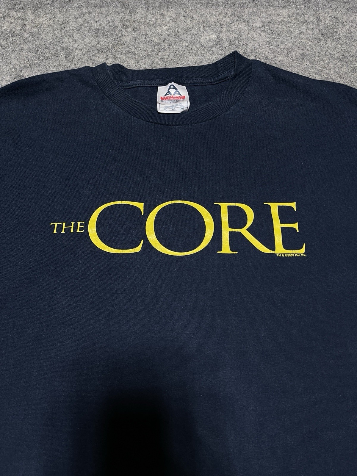 THE CORE Movie 2003 Vintage Long Sleeve Shirt Aaron Eckhart Hilary Swank XL