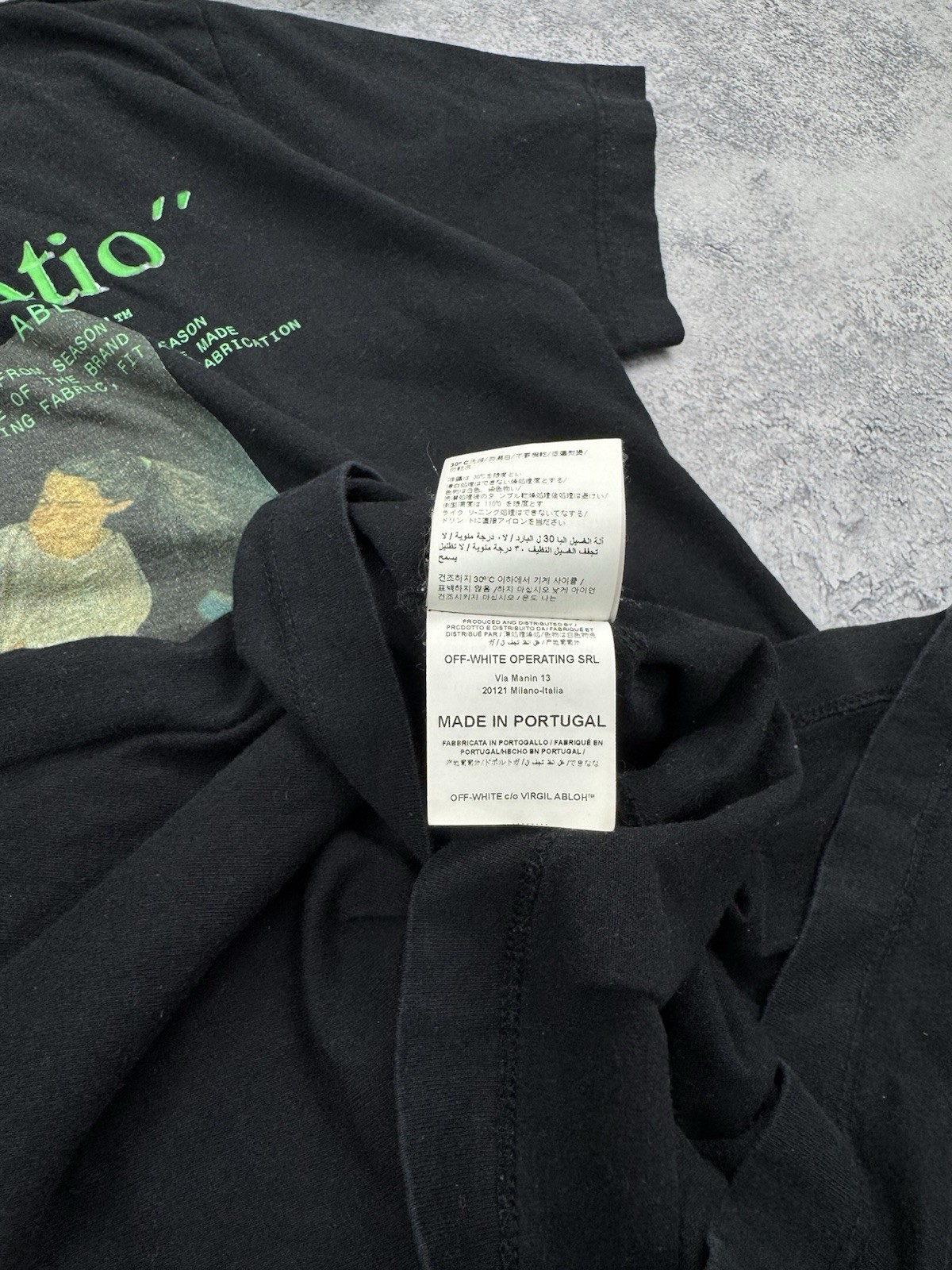 Off-White “Golden Ratio” Pascal Skeleton Graphic Black T-Shirt
