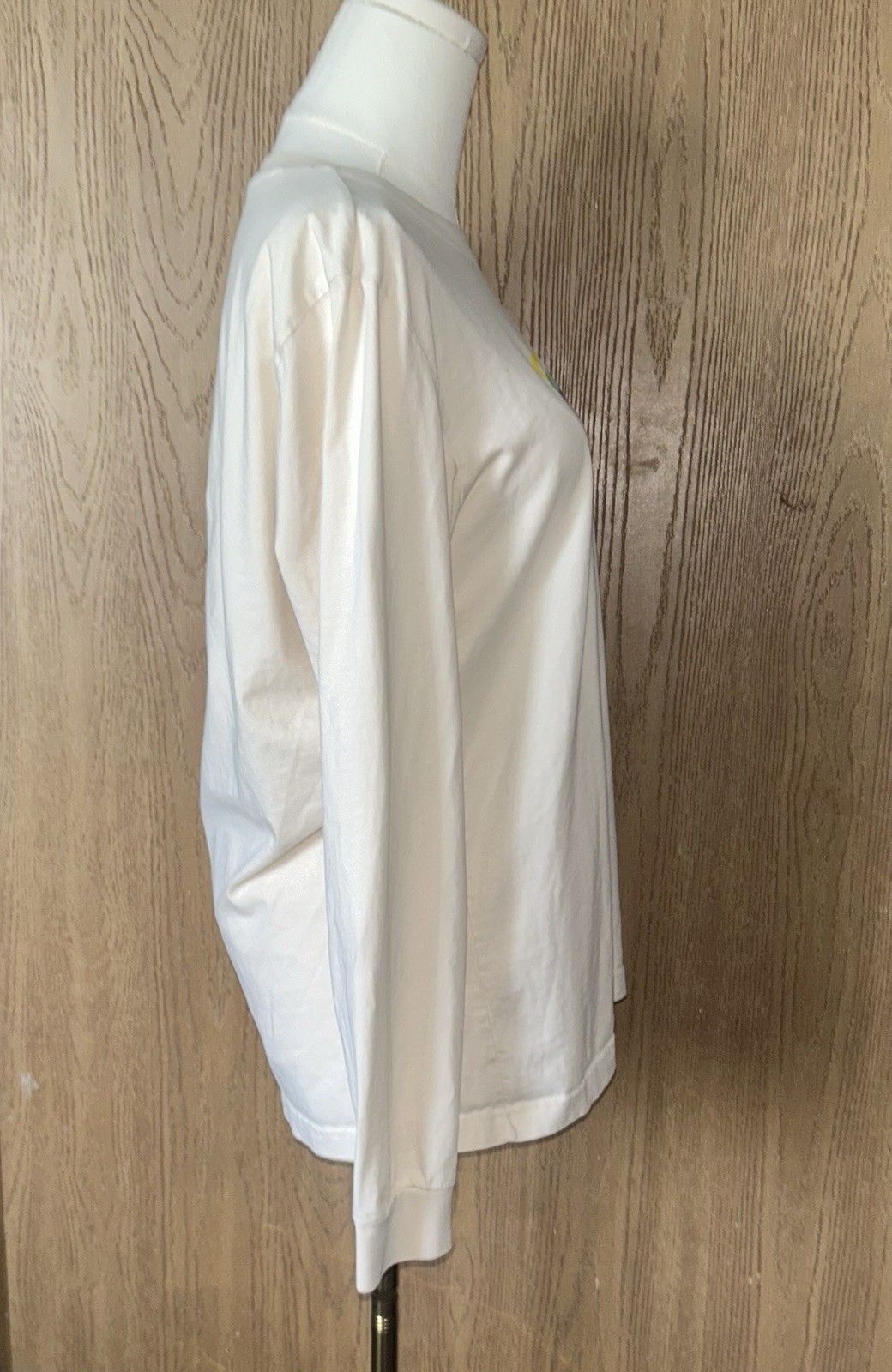 Adidas Hyperreal Long Sleeve T-Shirt Wonder White Rainbow Logo Multi-Language/S