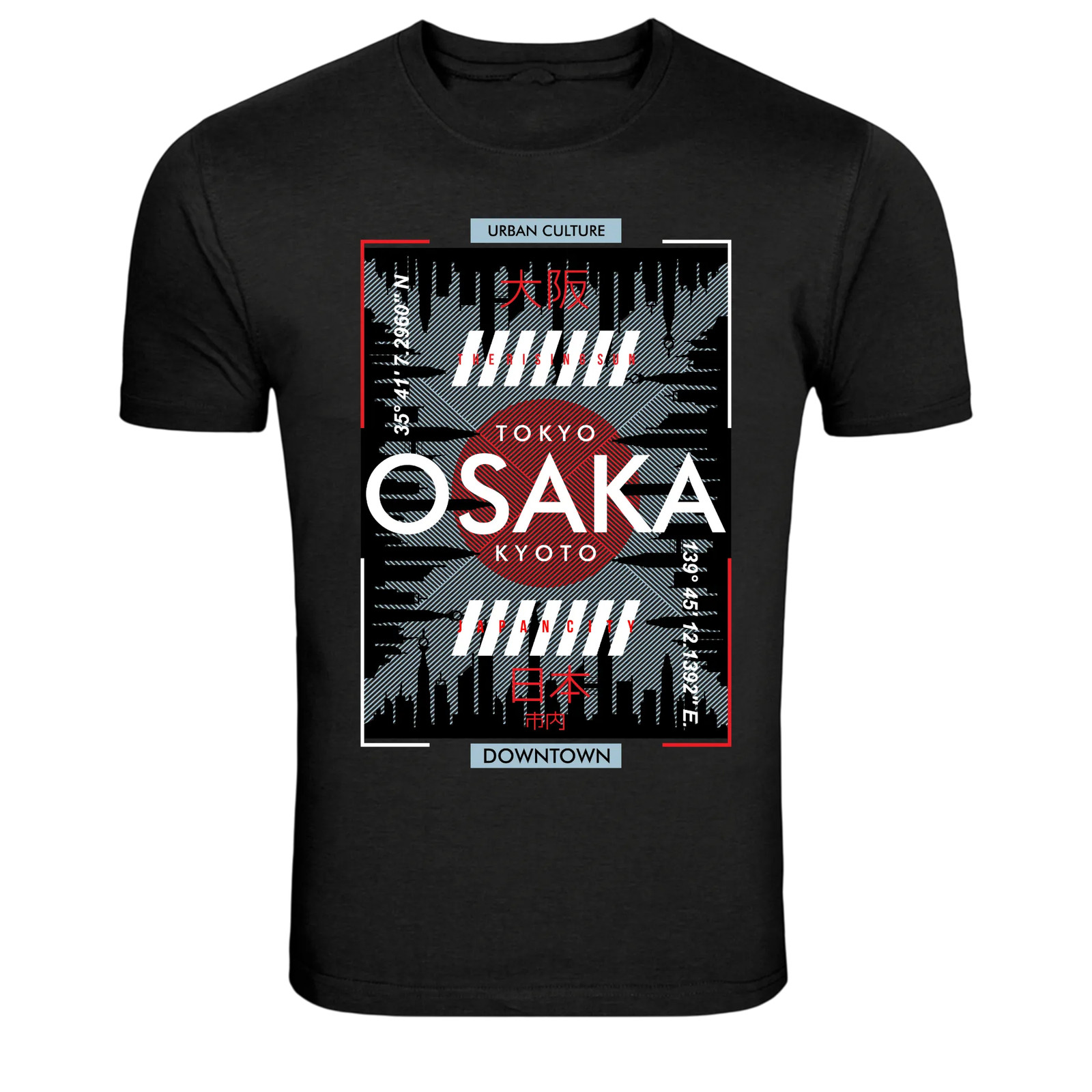 Osaka Tokyo Kyoto Japan City Graphic T-Shirt
