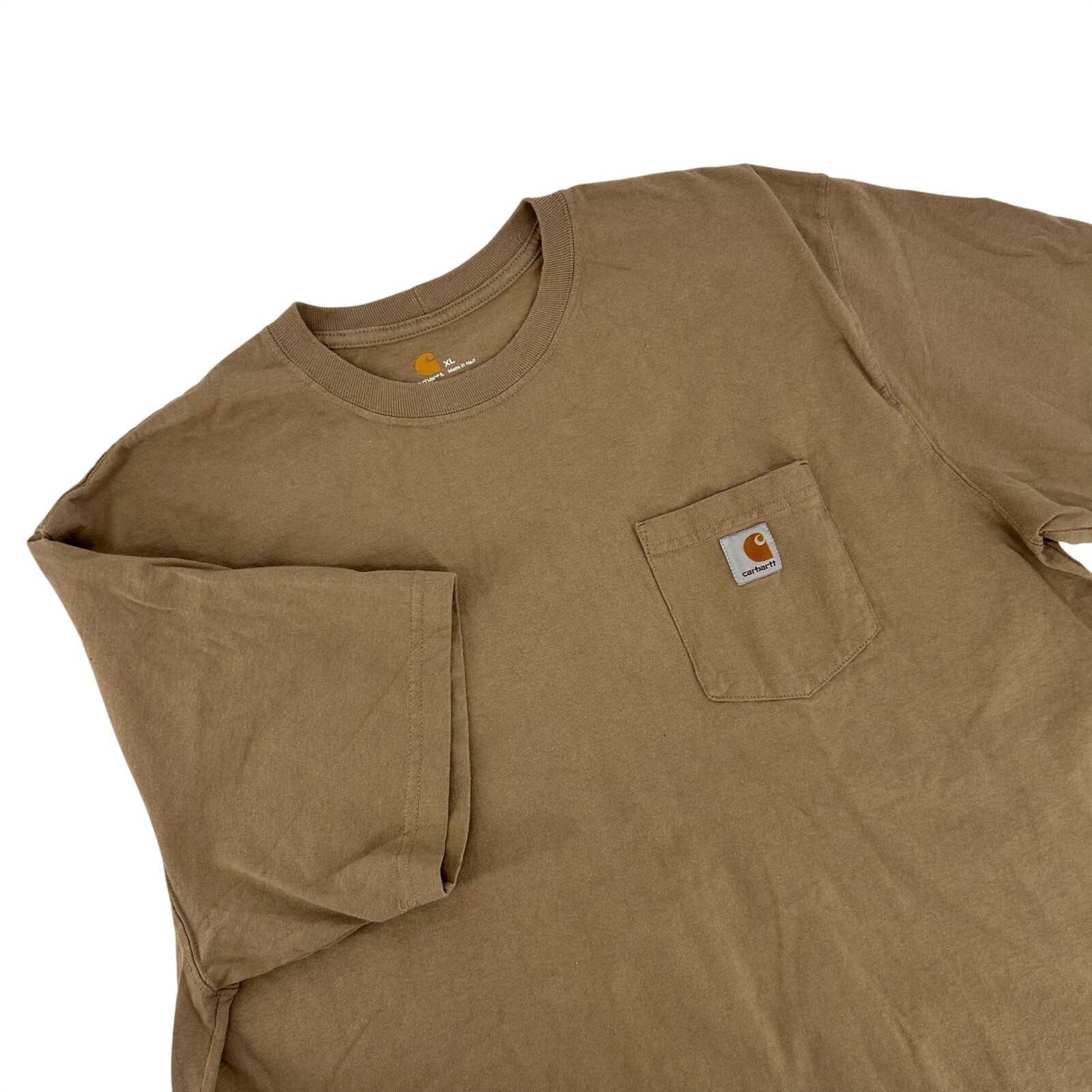 Carhartt K87 Workwear Pocket T-Shirt Mens XL Brown Original Fit Short Sleeve Tee
