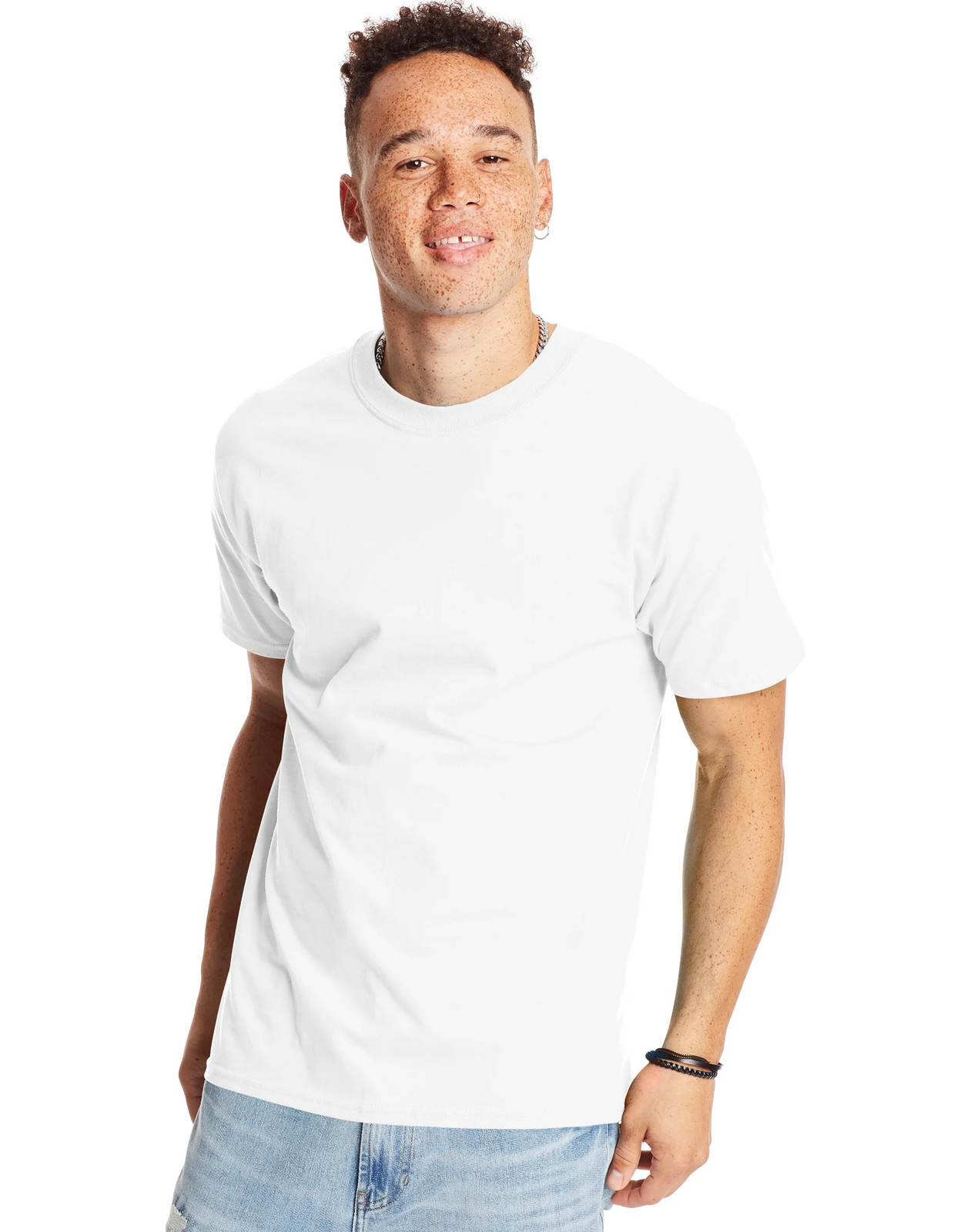 Hanes T-Shirt 2-Pack Men’s Beefy Short Sleeve Crewneck Ring Spun Cotton S-5XL