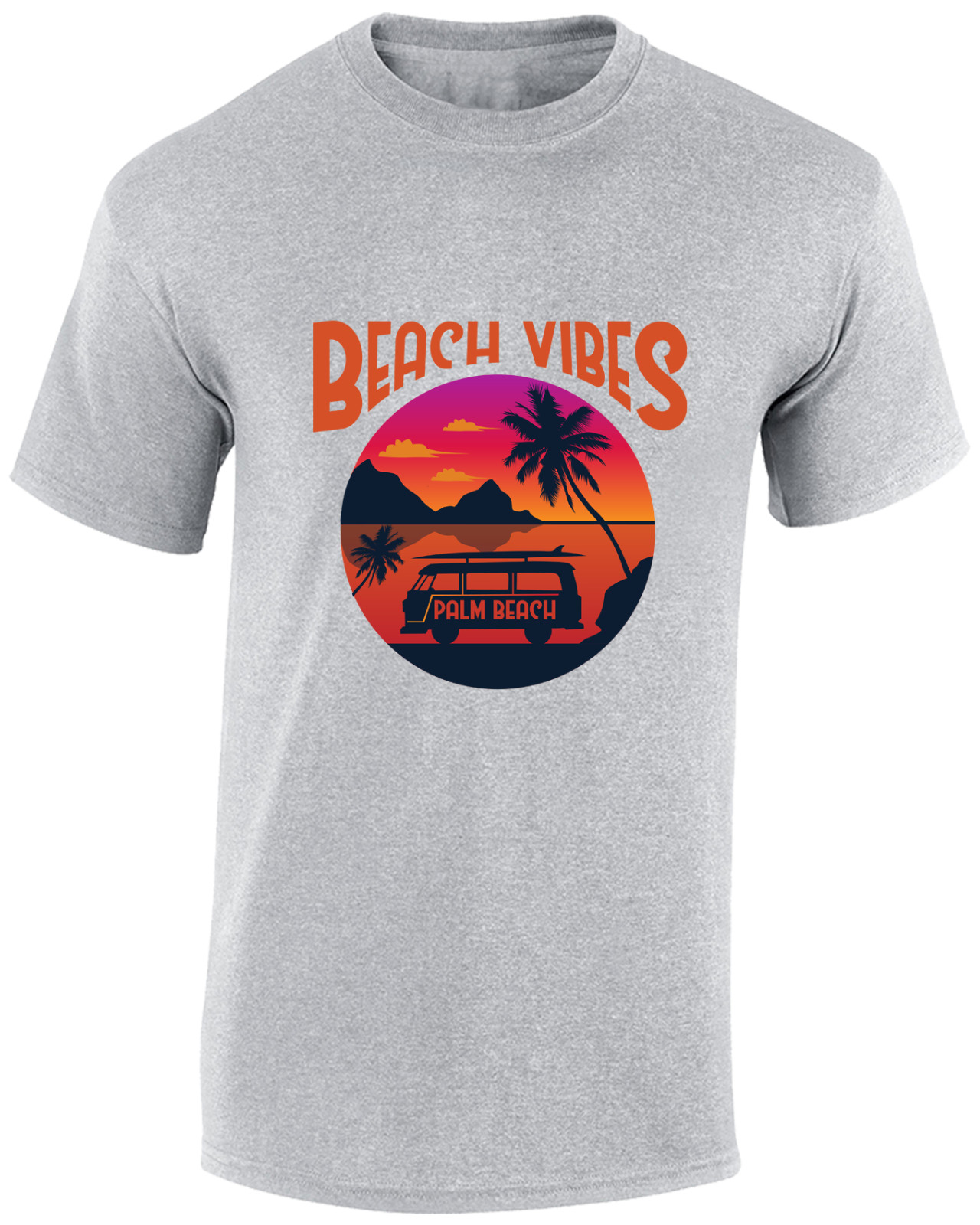 BEACH VIBES MENS T SHIRT SUMMER HOLIDAY CASUAL CLOTHING FASHION GIFT TOP