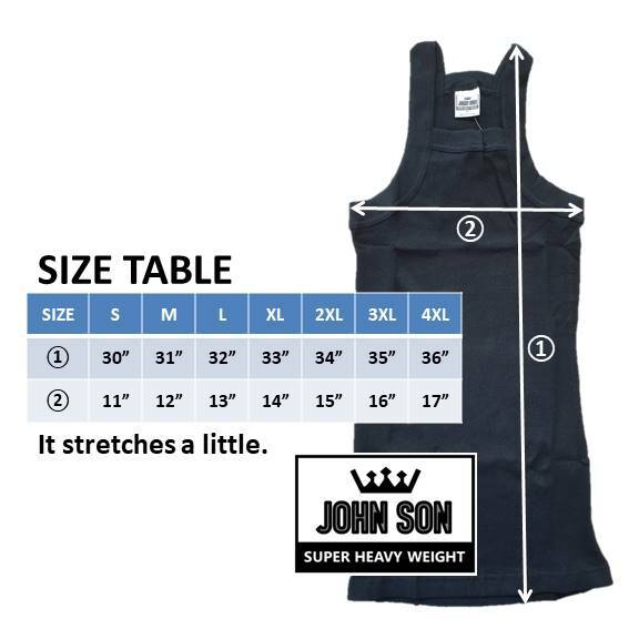 Men’s G-unit Tank Top [JOHN SON] Muscle Square Cut Super Heavy Weight [ Single ]