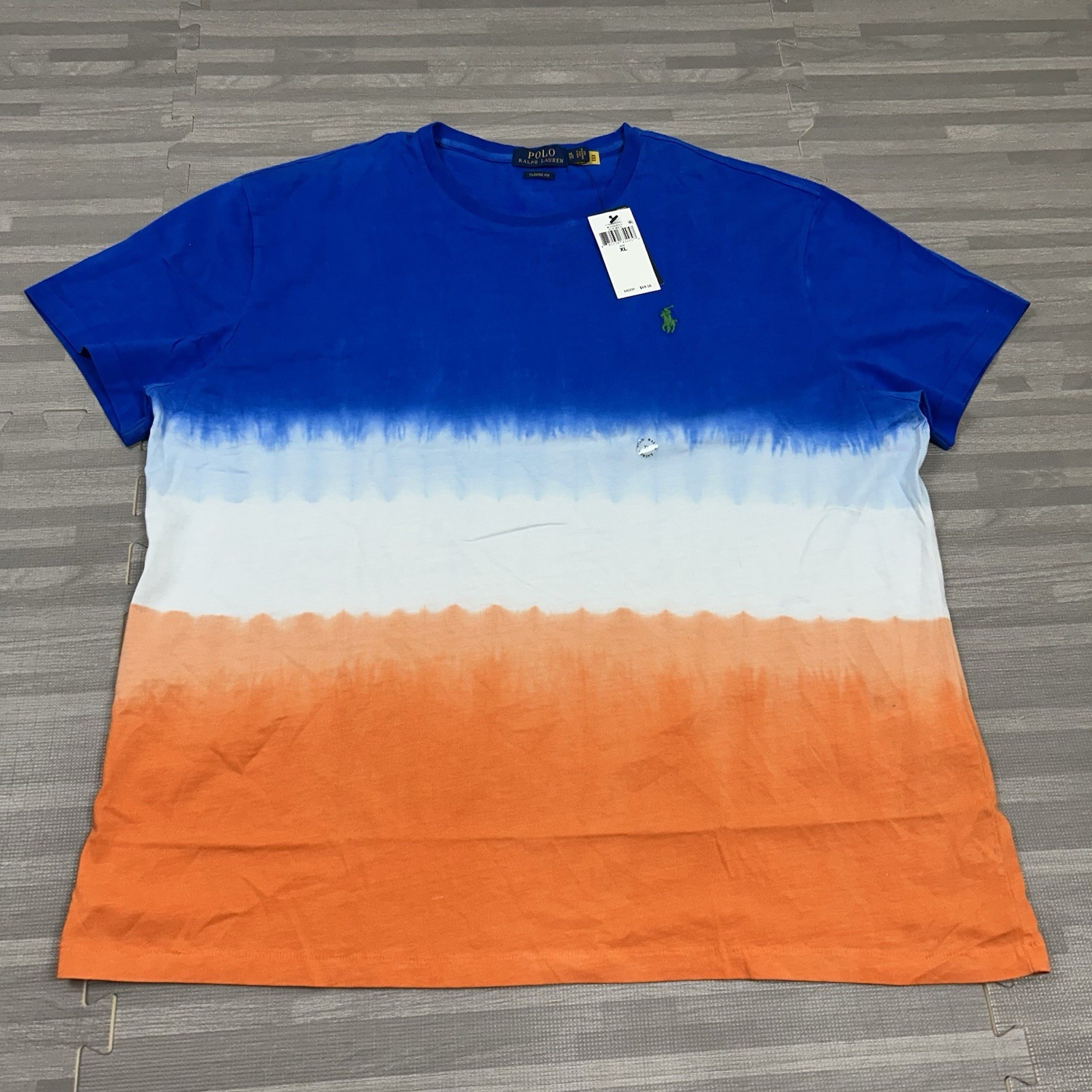 Polo Ralph Lauren Multi-Color Ombre Print T-Shirt Mens Size XL Short Sleeve $69