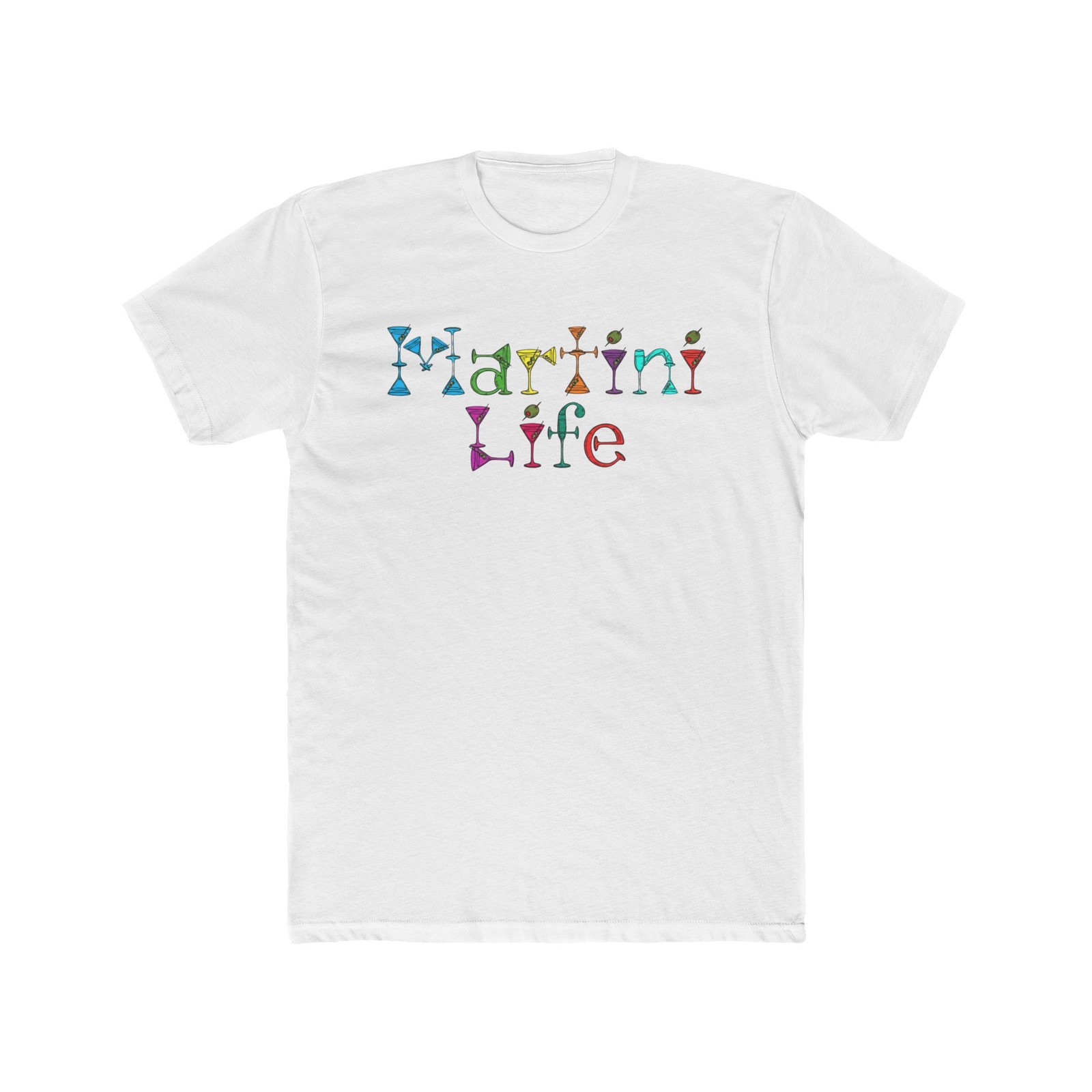 Martini Life Tee | Colorful Cocktail Typography T-Shirt