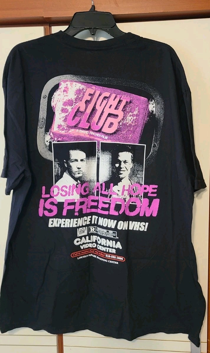 Fight Club Brad Pitt Rucking Fotten Movie Retro T-Shirt Shirt L Large