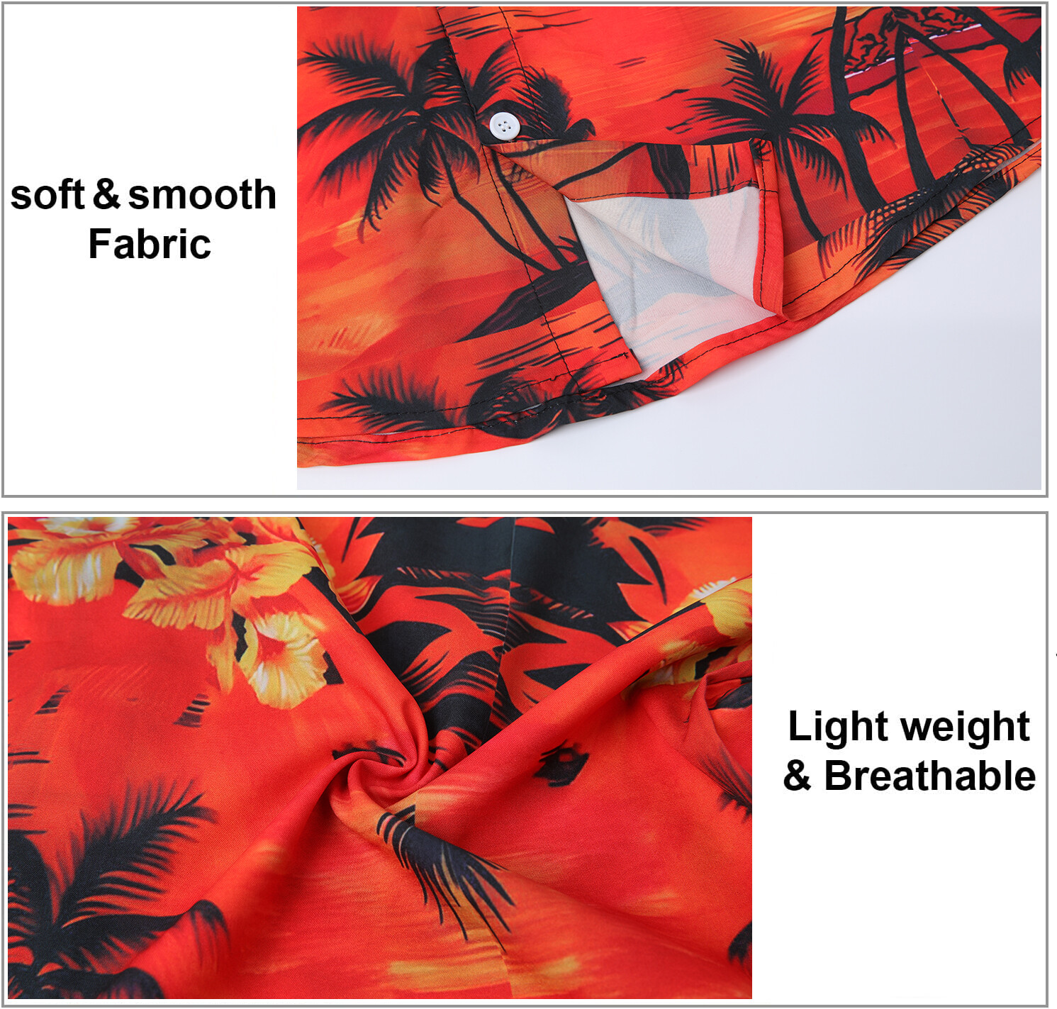 Mens Hawaiian Shirt Floral Palm Tree Sunset Surf Beach Sea Holiday Stag Dance