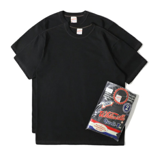 Whitesville 2 Pack T Shirt WV73544 Made in Japan Toyo Enterprise New Black White