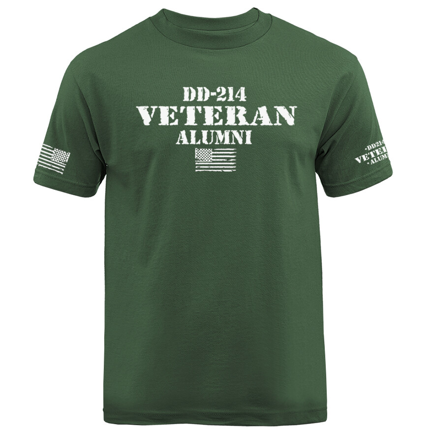 DD214 Alumni US Army Military Veteran American Pride Graphic T-shirt
