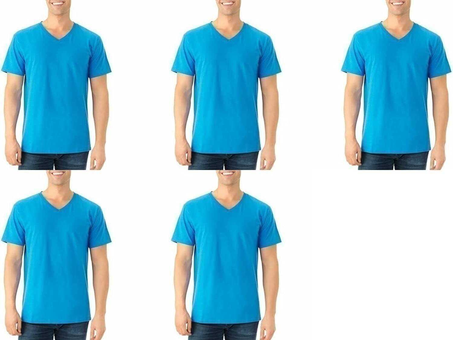 Fruit of the Loom Men’s V-Neck Tee (Pack of 5) MANY COLORS AVAILABLE